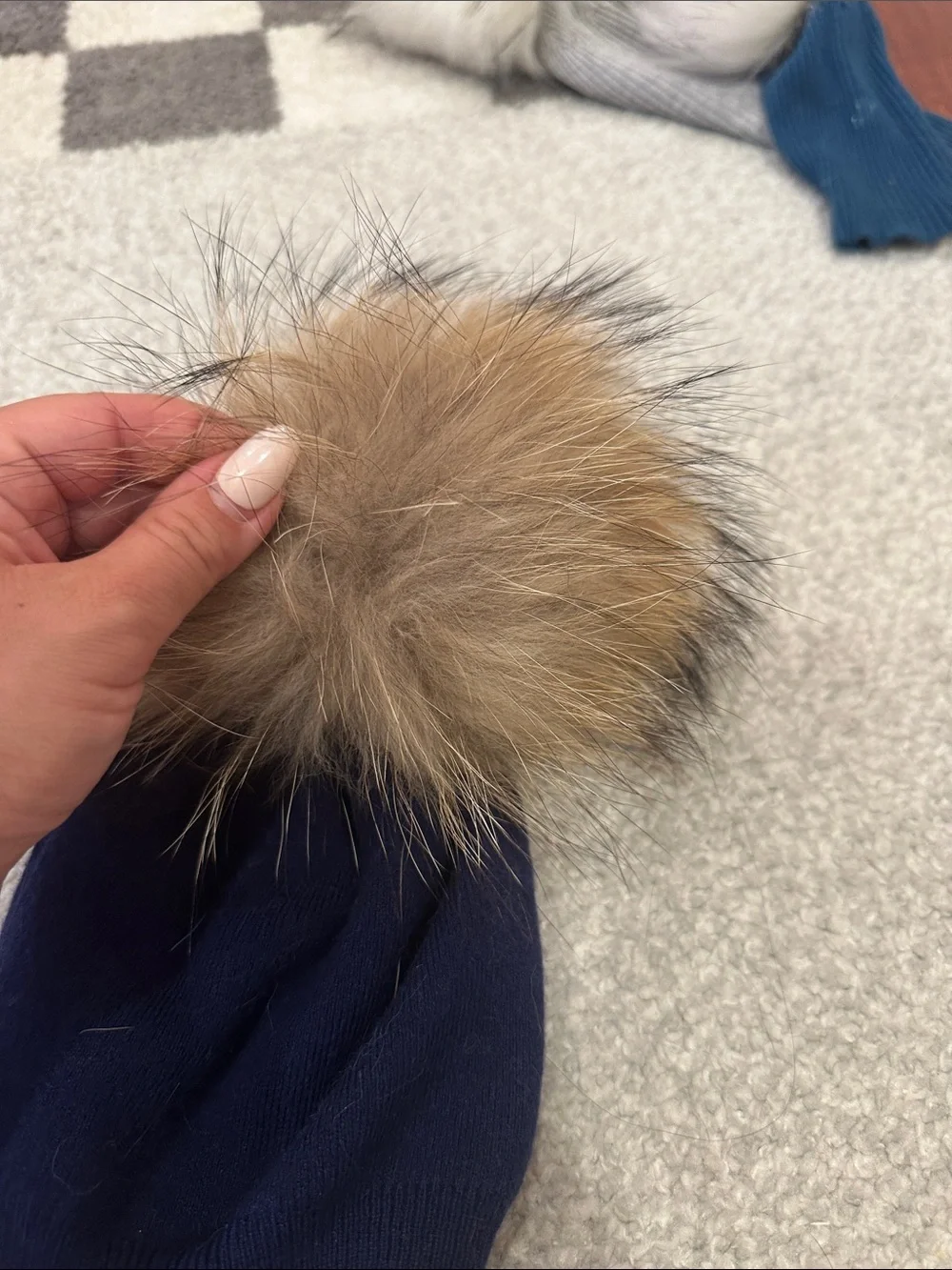 Baby knit Pom Pom hat